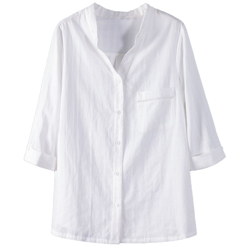 早秋气质薄款2020年新款七分袖衬衫 dkchenpin淘斯专卖衬衫