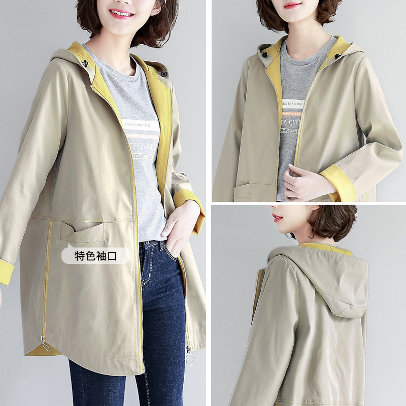 中长款2020秋季新款韩版宽松风衣 dkchenpin淘斯专卖风衣