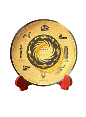 太阳神鸟金箔金沙摆件成都商务会议交流中国特色礼物送老外出国