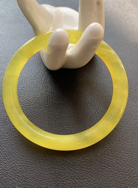 【新品】F65天然岫玉黄金玉暴风雪叮当细镯小口径手镯童镯显白