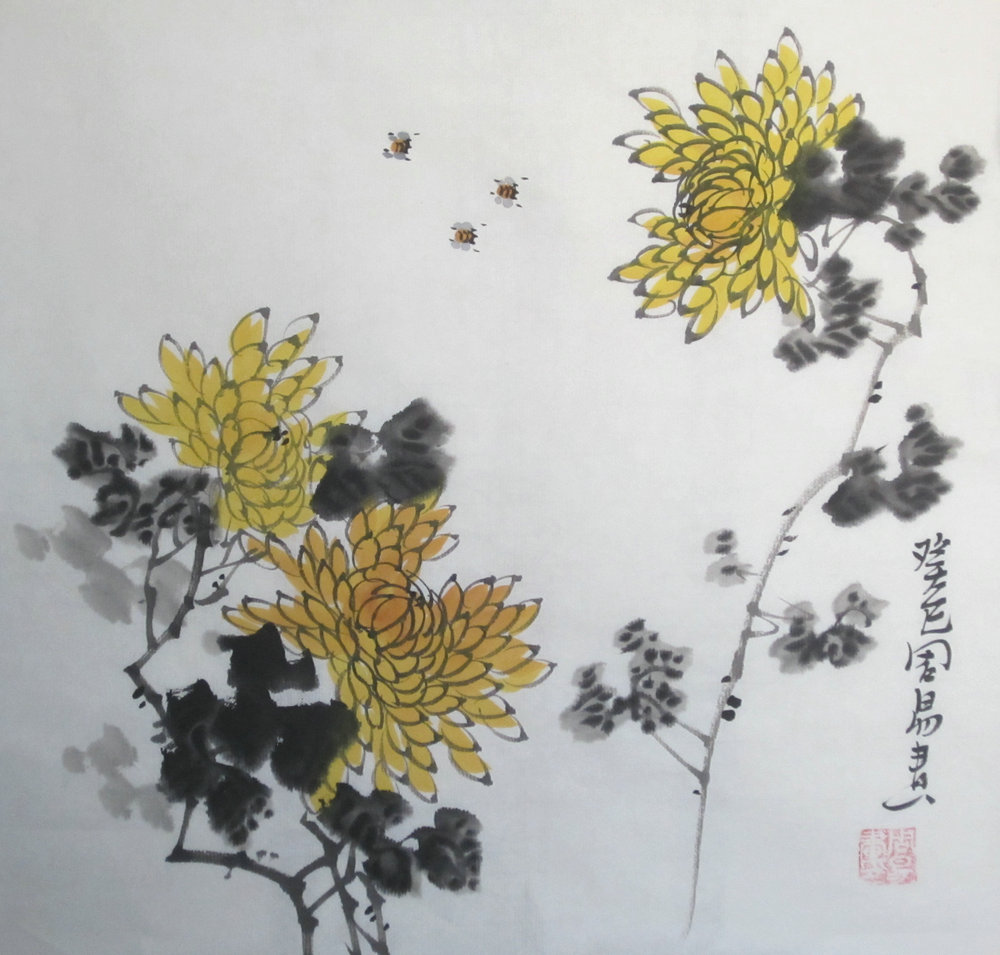 梅兰竹菊国画纯手绘花鸟斗方真迹客厅书房餐厅卧室挂画四君子小品