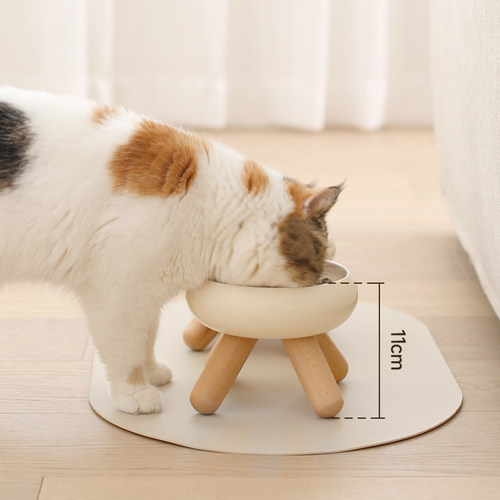 猫碗陶瓷觅凹gulu碗猫咪饭碗水碗增高架保护颈椎高脚宠物喝水食盆 - 图1
