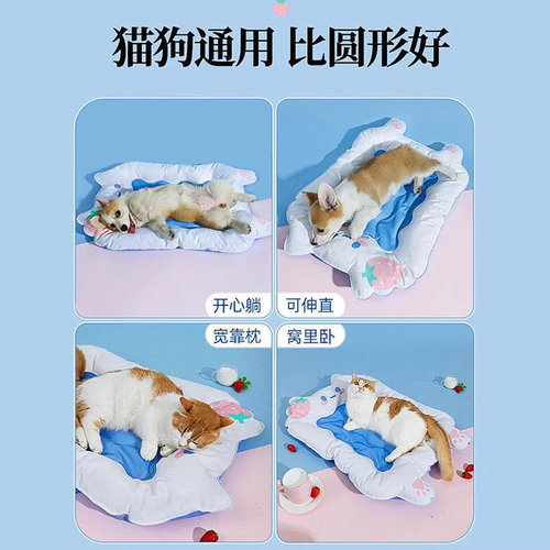 猫咪冰垫狗狗睡垫猫冰窝垫子夏天降温凉垫睡觉用地垫宠物用品凉席 - 图1
