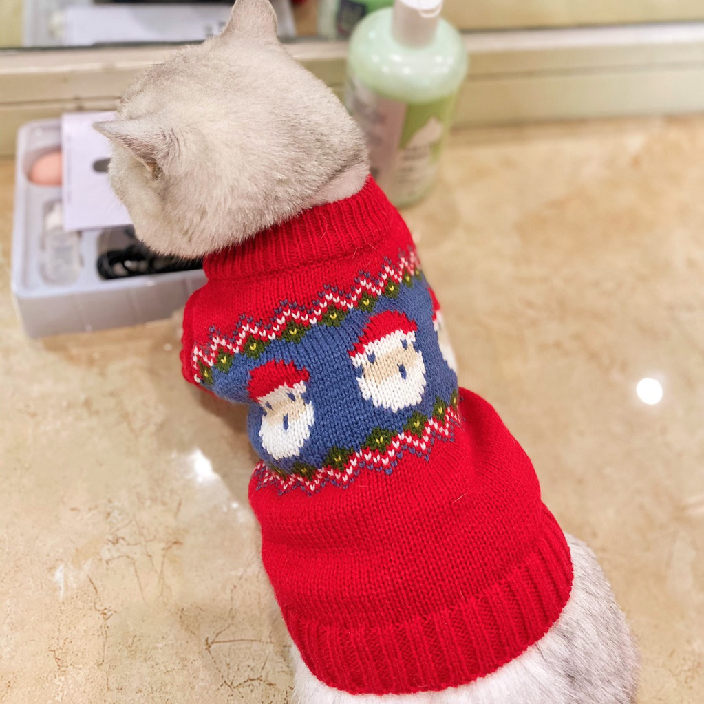 猫咪衣服冬天毛衣新年冬季保暖布偶猫防掉毛秋冬宠物猫猫过年冬装 - 图0