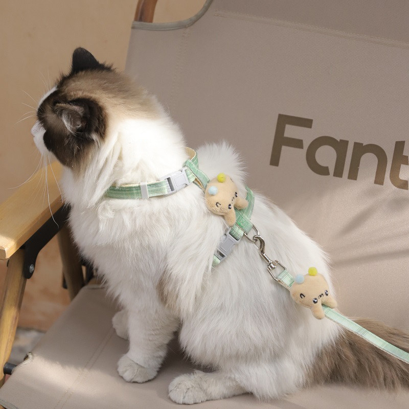 牵引绳防挣脱外出遛猫绳溜猫链子 华元宠物用品家用牵引带