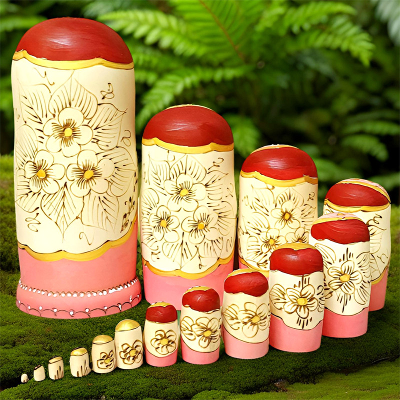 俄罗斯风格套娃15层 手工烙刻木制品 创意生日礼物 中国风01600
