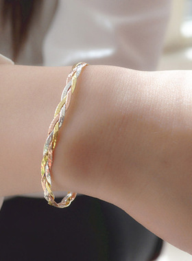 意大利纯银镀金轻奢细手链