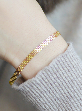 意大利原电镀18K金项链