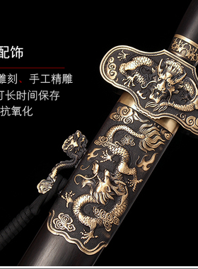 龙泉市宝剑刀剑清剑八面花纹钢