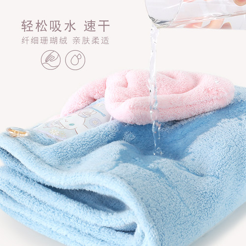 玉桂狗儿童干发帽女超强吸水速干宝宝可爱浴帽擦头发公主小孩毛巾 - 图1