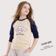 Jade Dog Round Neck Casual Long Sleeve Girls T-Shirt