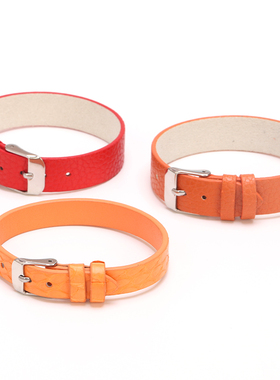 6MM粗铆钉扣黑皮绳手链百搭