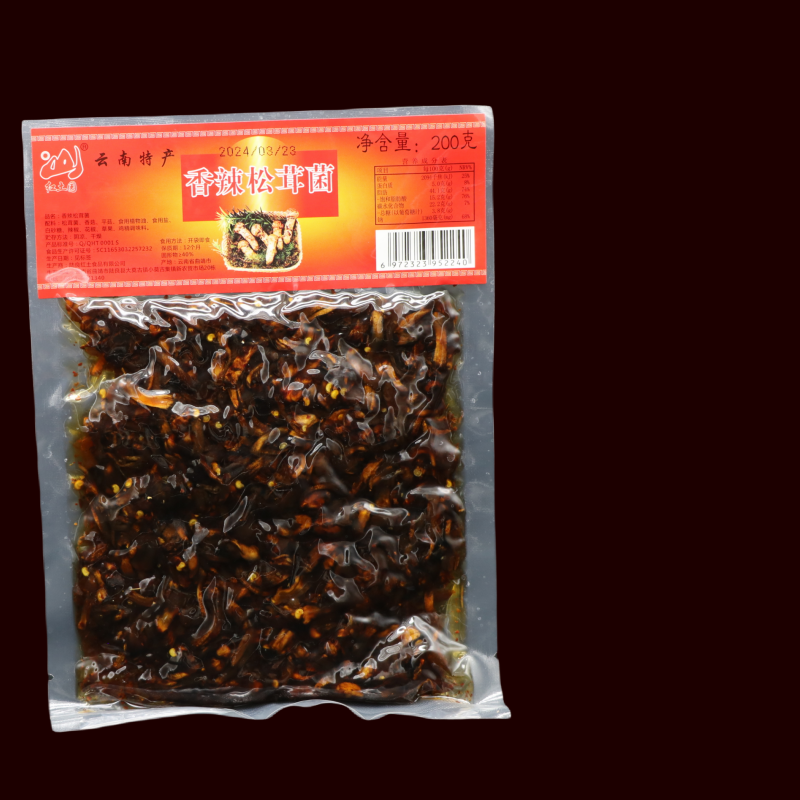 云南特产曲靖陆良红土园松茸菌200gx3袋即食菌菇食用菌零食下饭菜 - 图3