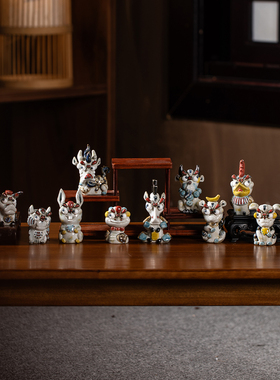 陶瓷十二生肖车载摆件生日礼物