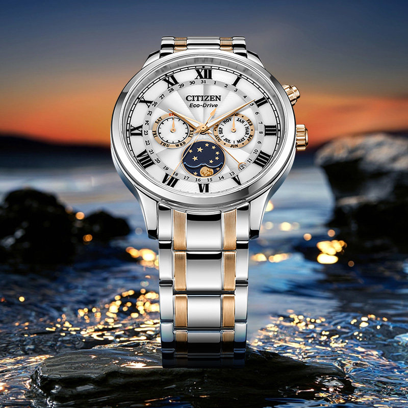 西铁城旗舰官方光动能钢带商务腕表 西铁城手表日韩腕表