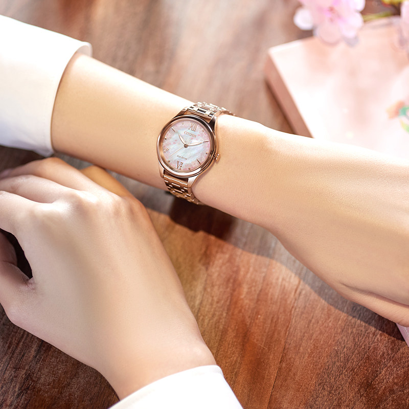 Citizen Eco-Drive Sakura Steel Belt Fashion Women’s Watch