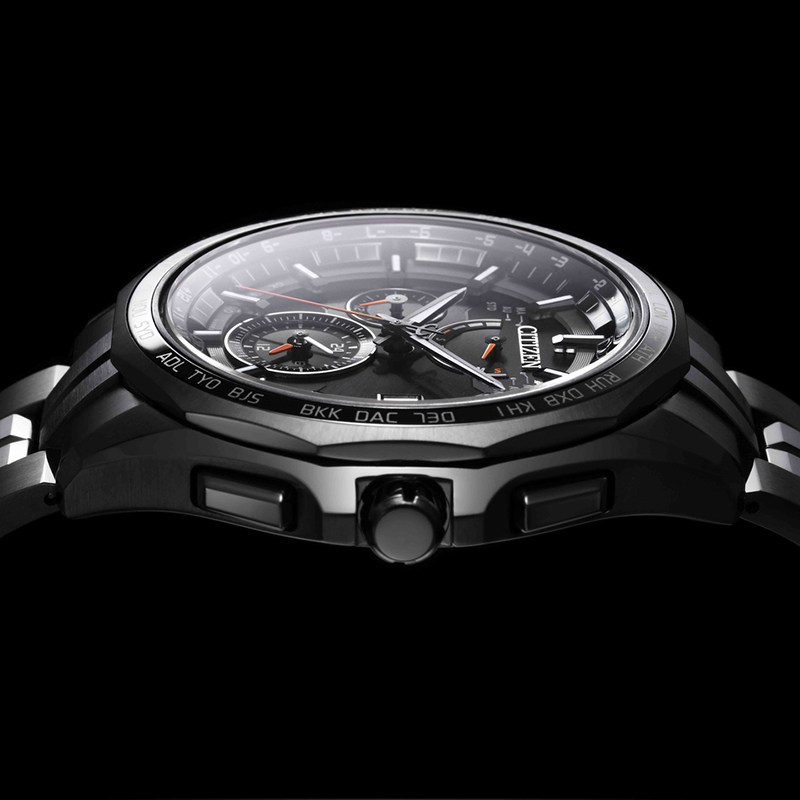 西铁城官方正品全黑舒博钛电波男表 西铁城手表日韩腕表