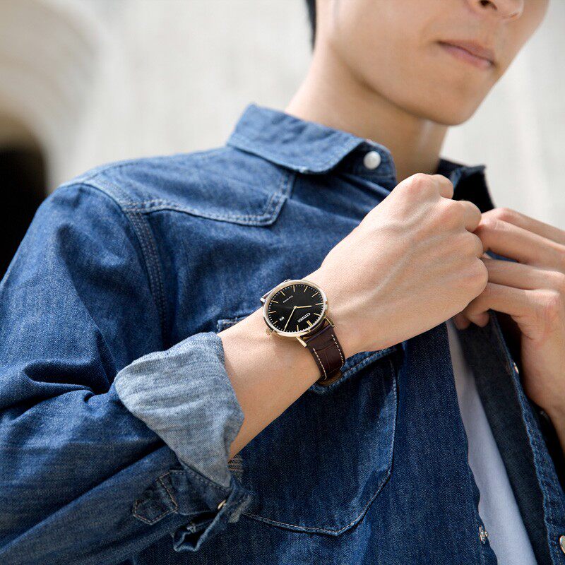 西铁城日本官方正品简约时尚男表 西铁城手表日韩腕表