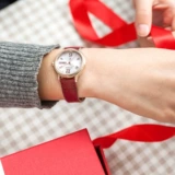 Японские золотые кожаные часы, официальный продукт, розовое золото, легкий роскошный стиль