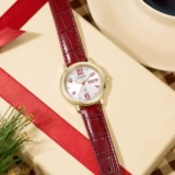 Японские золотые кожаные часы, официальный продукт, розовое золото, легкий роскошный стиль