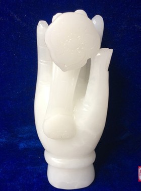 如意天然佛手招财摆件阿富汗白玉