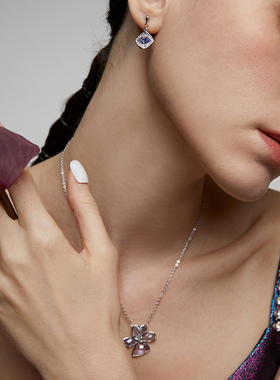 s925银项链伊泰莲娜四叶草女