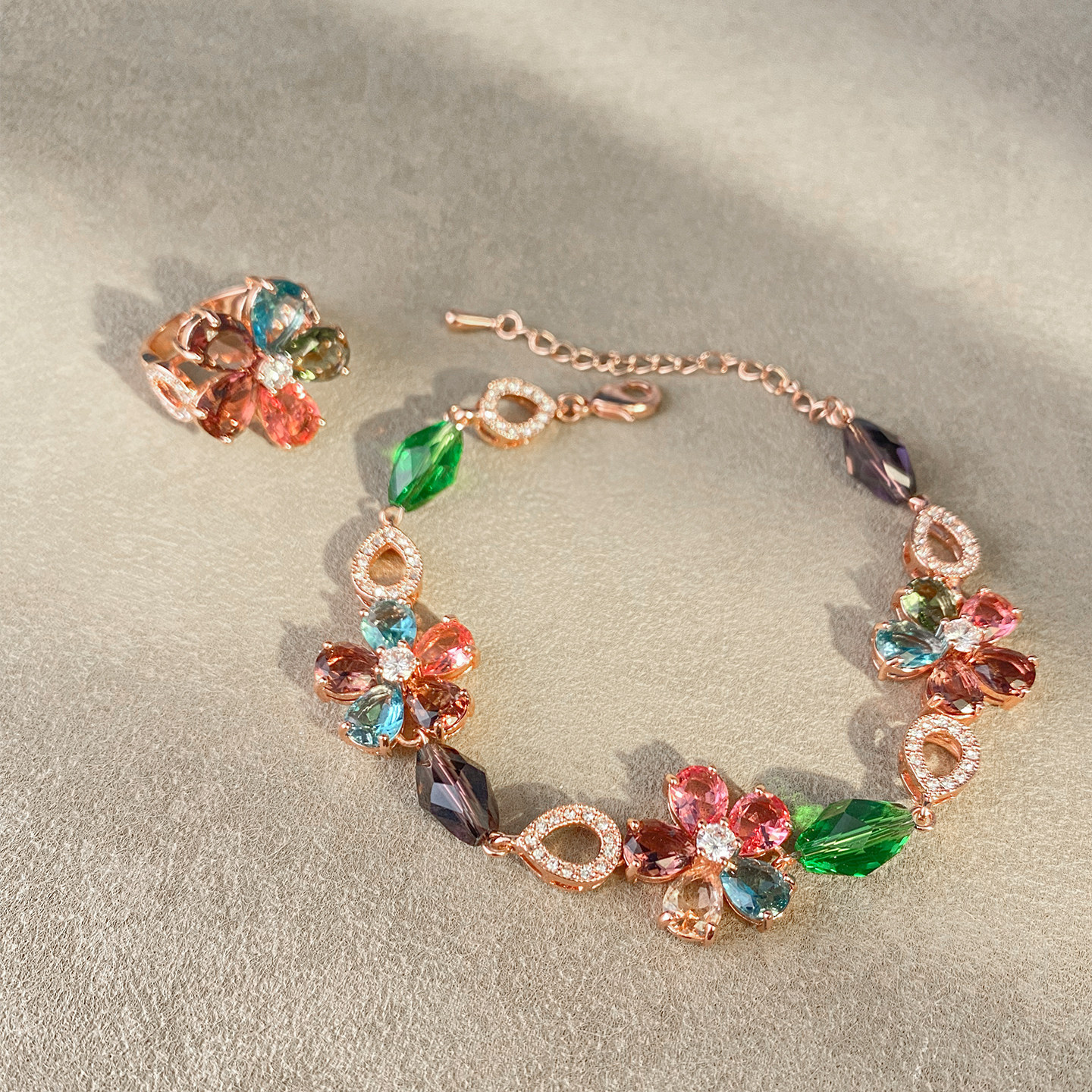 Italina Alloy Crystal Flower Girl Set