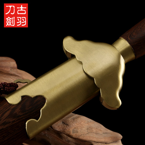 龙泉古羽刀剑碳钢不锈钢传统太极硬剑镇宅宝剑武术重长剑 未开刃 - 图2
