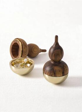 葫芦摆件不倒翁实木装饰