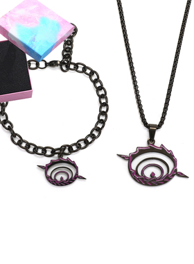 蔚蓝档案/碧蓝档案 空崎日奈平面光环项链吊坠挂坠不锈钢材质手链