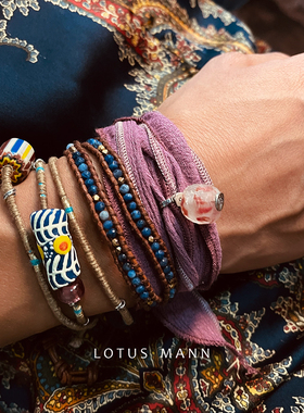 全季丝带手绳lotusmann棉幸运绳男女手链小众设计