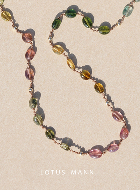 觅霞.ChanceOfAura枫叶限定 碧玺玻璃体编绳项链