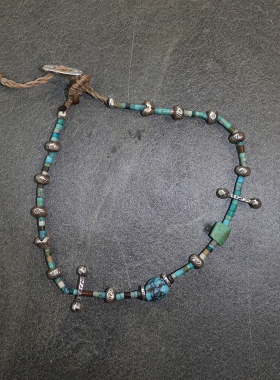 美好时代的蓝绿色. Belle Époque Turquoise.绿松银手链