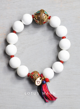 大颗贝壳玛瑙手工珠手链情侣款lotus mann