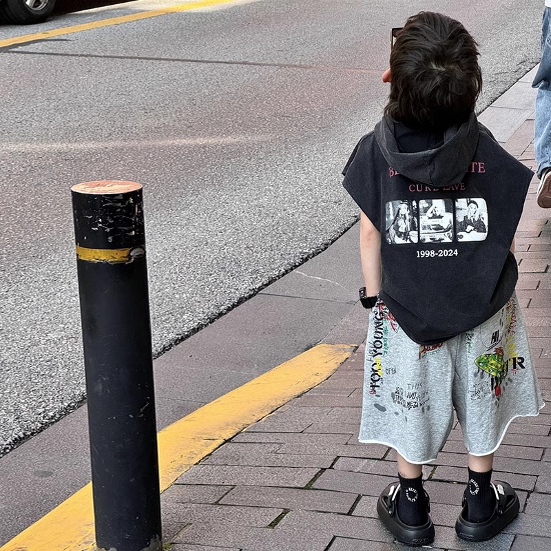 男童夏装2025新款套装儿童网红炸街潮服痞帅男小童装男孩夏季衣服 - 图2