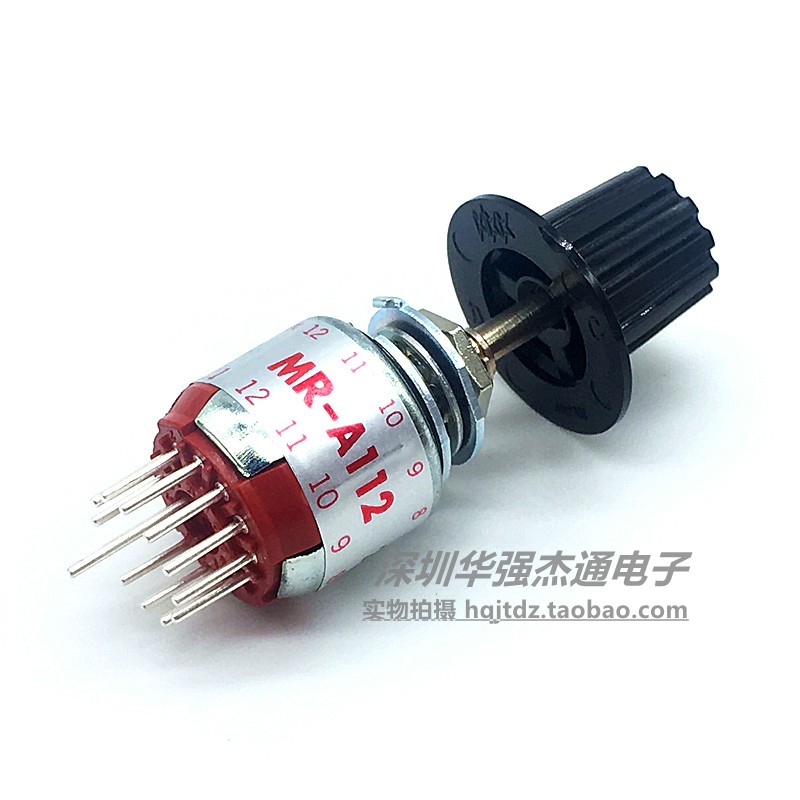 日本NKK原装正品MR-A112波段开关 MRA112旋转电子手轮开关1刀12档 - 图3