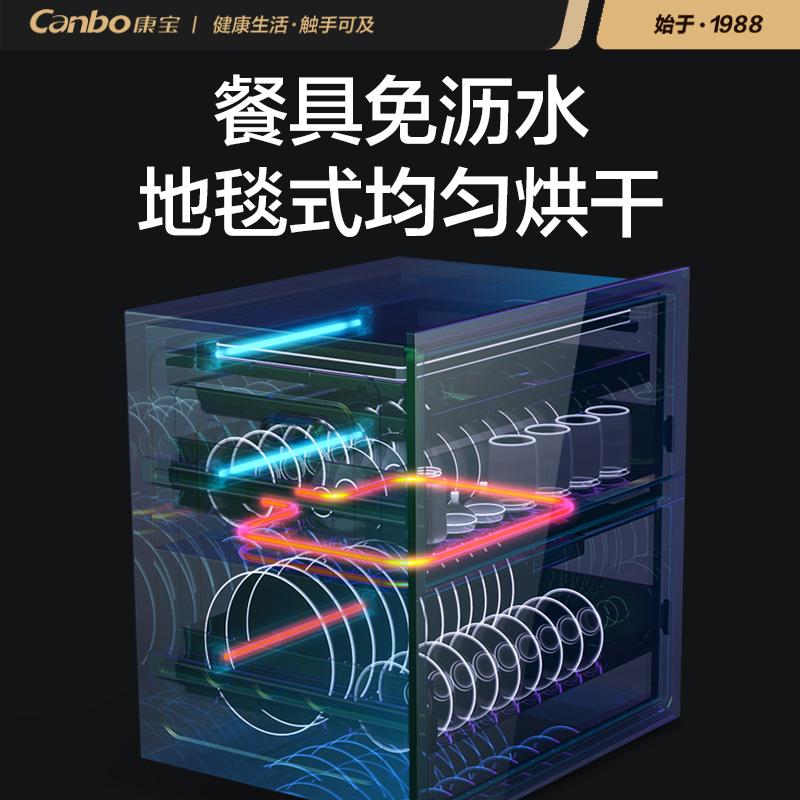 Canbo/康宝 XDZ120-EN520消毒柜家用嵌入式烘干碗柜镶嵌三层高温