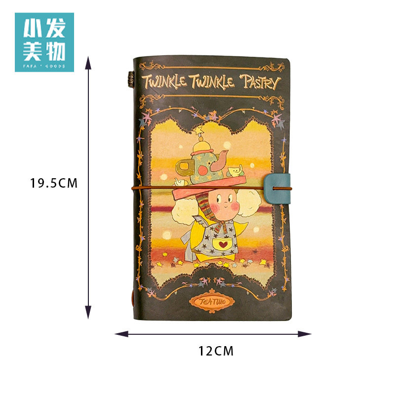 可爱牛角包星星人笔记本高颜值手账本卡通记事本学生牛皮纸TN本子,淘宝优惠券,粉丝福利购,淘宝优惠卷