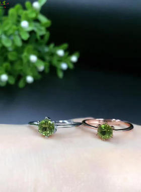 18K金戒指唯美彩色宝石小清新