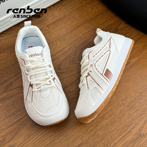 人本阿甘鞋女2025秋冬季新款网面透气学生百搭软底休闲运动鞋女鞋 - 图3