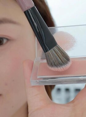 店主严选H-115 坡面小扫把化妆刷腮红膏刷修容膏刷定妆粉饼刷