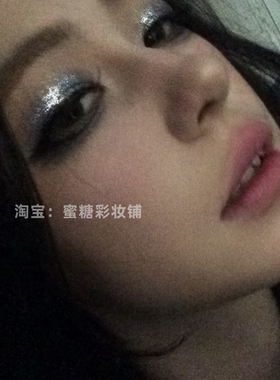 26万人看过的照片爆闪黑色碎钻液体钻石眼影轻欧美烟熏妆古早baby