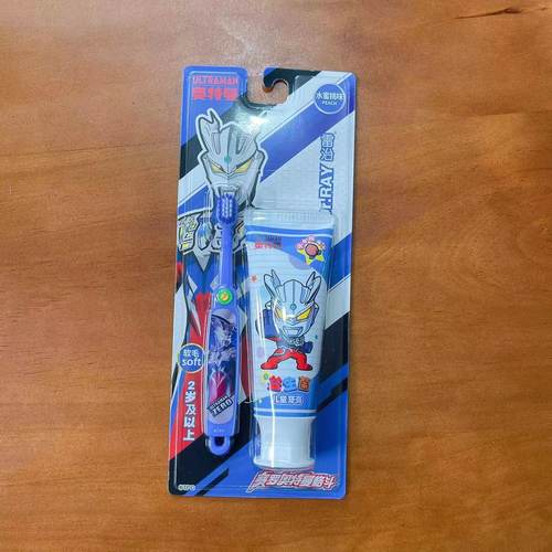 雷治儿童1+1护齿组合套装牙刷牙膏2岁以上软毛牙刷卡通可爱组合 - 图0