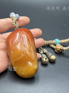 仿寿山石雕刻金蝉手把件复古一鸣惊人手玩件仿黄龙玉手把件男女款