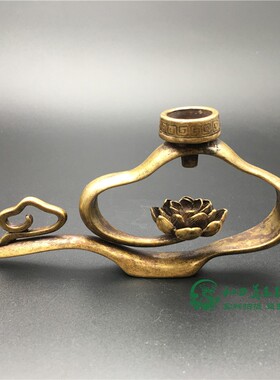 祥云茶道倒流香具小摆件古玩铜器