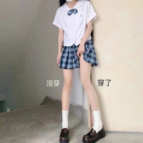 白丝袜jk黑丝女学生白色Lolita薄款夏季连裤袜防勾丝性感黑 - 图1