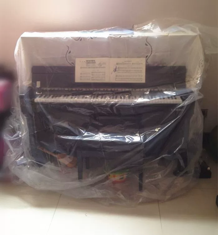 Dustproof piano, storage system for moving, plastic dust cover, storage bag