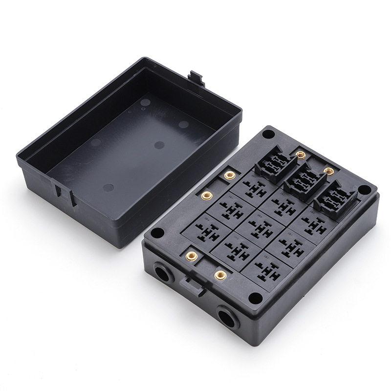 汽车9路保险盒9路继电器端子链接12V24V继电器射灯改装开关控制 - 图3