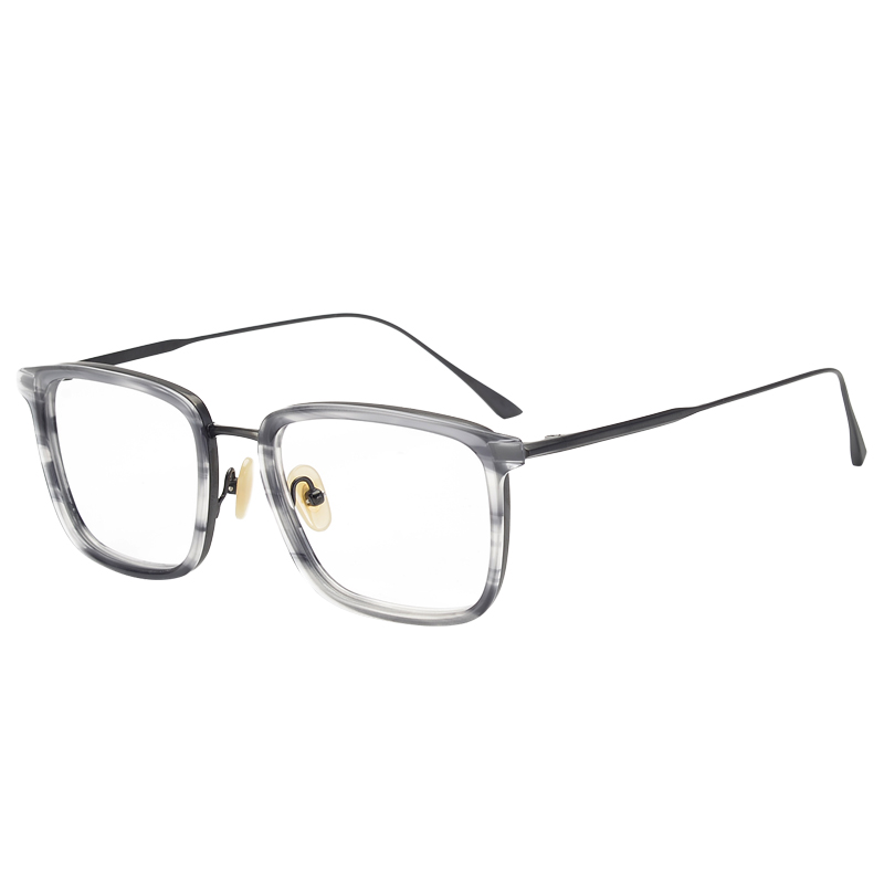 设计师款！日本超轻纯钛商务方框可配度数成品男近视护目眼镜框架 - 图3