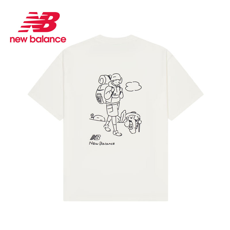 【向心生活】New Balance NB夏新品男女情侣卡通短袖T恤AMT42339